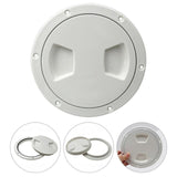 ABS Round Deck Inspection Access Hatch Cover Plastic White Boat Screw Out Deck Inspection Plate For Boat Yacht Marine 5 inch