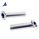 2 Stainless Steel  Rod Holders with Drain, Flush Mount 30 Degree