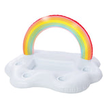 Summer Party Bucket Rainbow Cloud Cup Holder Inflatable Float Beer Drinking Cooler Table Bar Tray Beach Swimming Ring