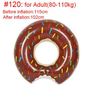 Inflatable for RIVER, LAKE, SANDBAR, BEACH, SWIMMING POOL Donut Float for Adult Kids PVC Swimming Mattress Rubber Ring Swimming Pool Toys Water Seat