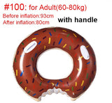 Inflatable for RIVER, LAKE, SANDBAR, BEACH, SWIMMING POOL Donut Float for Adult Kids PVC Swimming Mattress Rubber Ring Swimming Pool Toys Water Seat