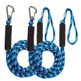 2 Pack Boat Bungee Dock Lines Stretches 4-5.5ft