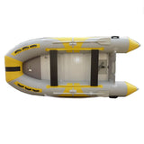 Inflatable Tender Sport Boat PVC Rubber dingy Life Boat rescue vessel grey and yellow 380cm