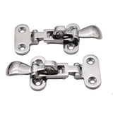 2 Stainless Steel Clamp Deck Hasp Lock Anti-Rattle