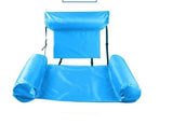 Water Sports Hammock PVC Inflatable Foldable Floating Row Backrest Air Mattresses Bed Easy Carrying Lounger Chair