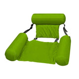 Water Sports Hammock PVC Inflatable Foldable Floating Row Backrest Air Mattresses Bed Easy Carrying Lounger Chair