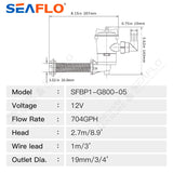 Seaflo 800gph Livewell Aeration Pump