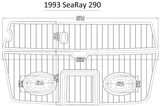 1993 Sea Ray 290 Swim Platform FOAM Teak Decking 1/4" 6mm