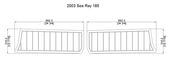 2003 Sea Ray 185 Bow Rider Swim Platform FOAM 1/4
