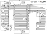 1999-2002 Sea Ray 340 Swim Step & Cockpit FOAMTeak Decking 1/4" 6mm
