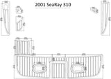 2001 Sea Ray 310 Swim Platform FOAM Teak Decking 1/4" 6mm