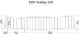 1997 Sea Ray 230 Swim Platform FOAM Teak Decking 1/4" 6mm