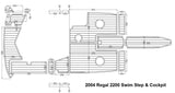 2004 Regal 2200 Swim Step & Cockpit FOAM Teak Decking 1/4" 6mm