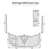 2019 Regal 1900 ES Swim Step FOAM Teak Decking 1/4" 6mm