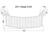 2011 Regal 2100 Swim Step FOAM Teak Decking 1/4" 6mm