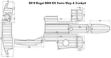 2019 Regal 2000 ES Swim Step & Cockpit FOAM  Teak Decking 1/4" 6mm