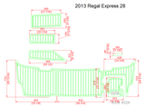 2013 Regal Express 28 FOAM Teak Decking 1/4" 6mm