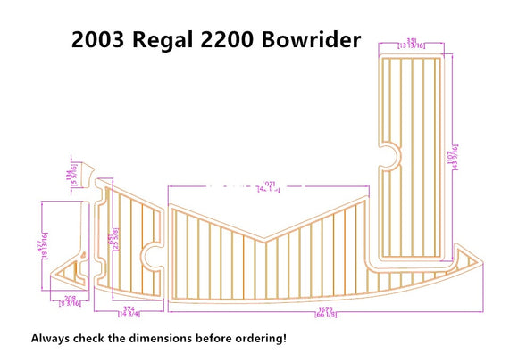 2003 Regal 2200 Bowrider Boat Swim Platform Pads 1/4