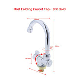 Marine Boat Water Faucet 360 Rotation Bathroom Kitchen Single Cold Water Faucet for bathrooms toilet kitchen single lever handle