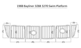 1988 Bayliner 3288 3270 Swim Platform FOAM Teak Decking 1/4" 6mm