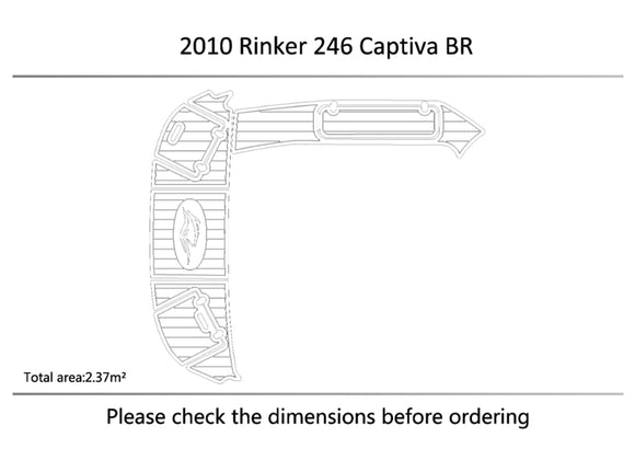 2010 Rinker 246 Captiva BR Swim Platform Pads 1/4