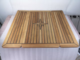 Folding Teak Table Top With Two Wings Nautic Star 3 Sizes Marine Boat RV