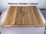 Folding Teak Table Top With Two Wings Nautic Star 3 Sizes Marine Boat RV