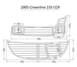 2005 Crownline 235 CCR Swim Platform Pads Boat EVA Teak Decking 1/4" 6mm