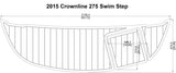 2015 Crownline 275 Swim Step Pad Boat EVA Teak Decking 1/4" 6mm