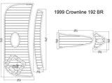 1999 Crownline 192 BR Swim Step & Bow Pad Boat EVA Teak Decking 1/4" 6mm