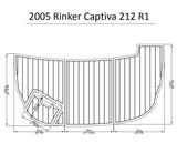 2005 Rinker Captiva 212 R1 Swim Platform Pads Boat EVA Teak Decking 1/4" 6mm