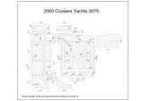 2000 Cruisers Yachts 3075 Express Swim Step & Cockpit Boat EVA Teak Deck Floor